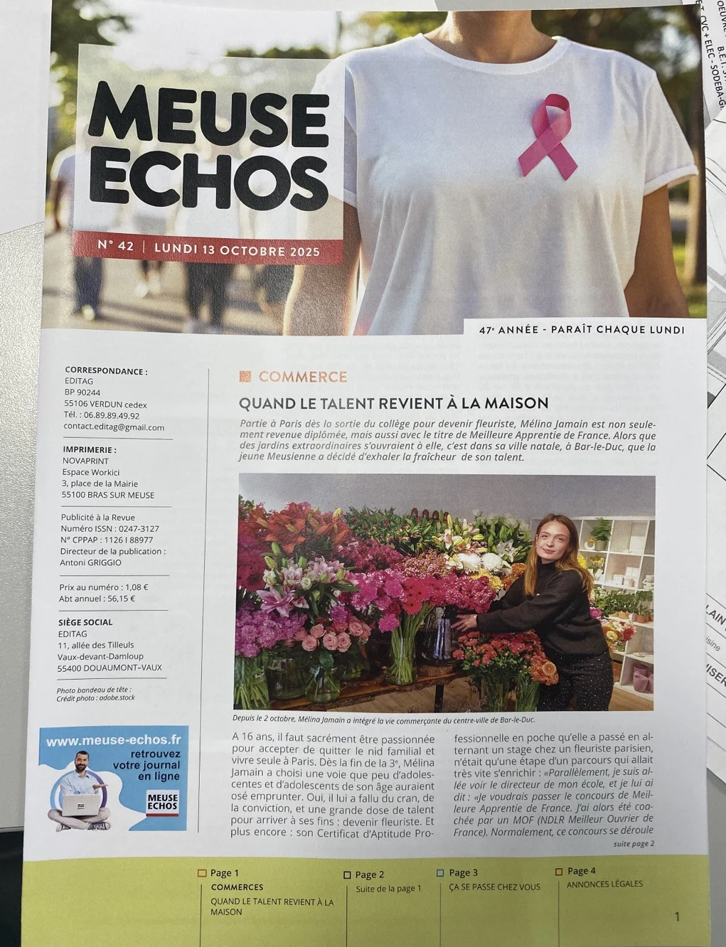 Maison Florale Mélina, l'art floral s'épanouit à Bar-le-Duc